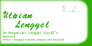 ulpian lengyel business card